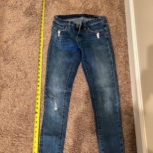Blank denim distressed skinny jeans size 25